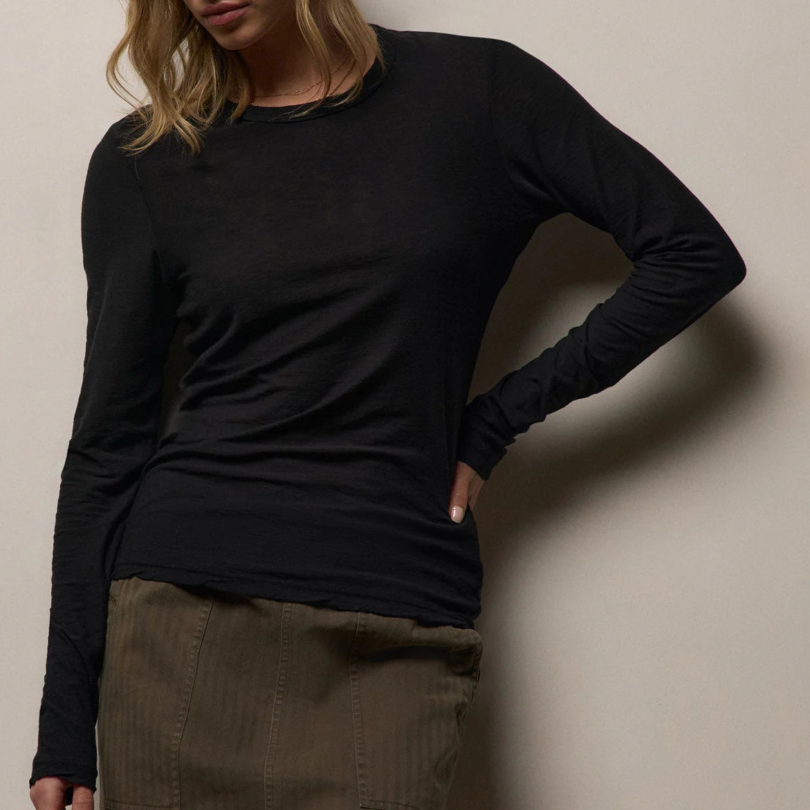 James Perse L/S T-Shirt in Black