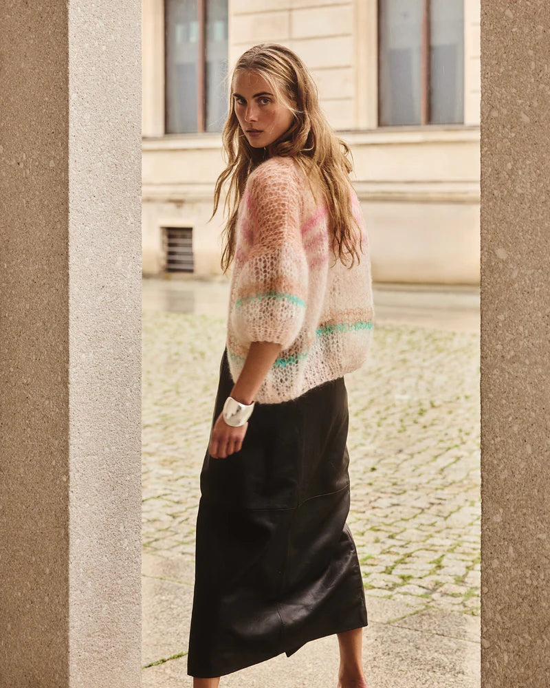 Maiami Mohair Short Sleeve Bomber Cardigan