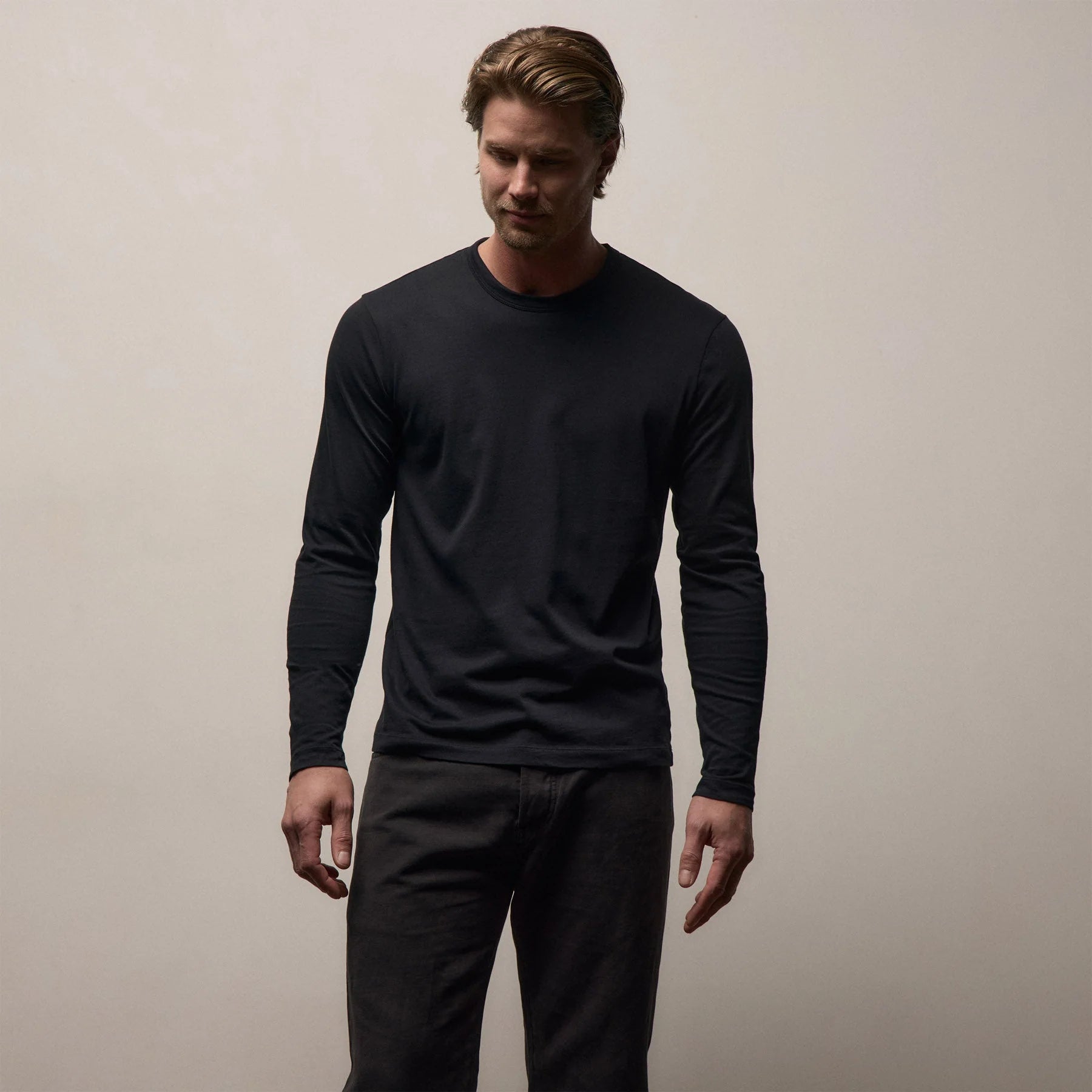 James Perse L/S Brushed Jersey Crew