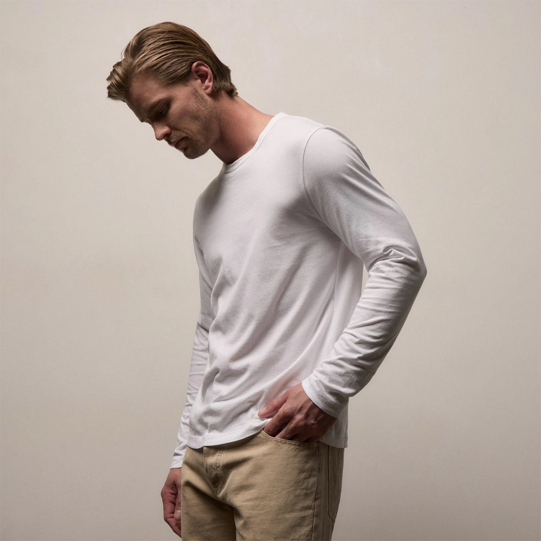 James Perse L/S Brushed Jersey Crew