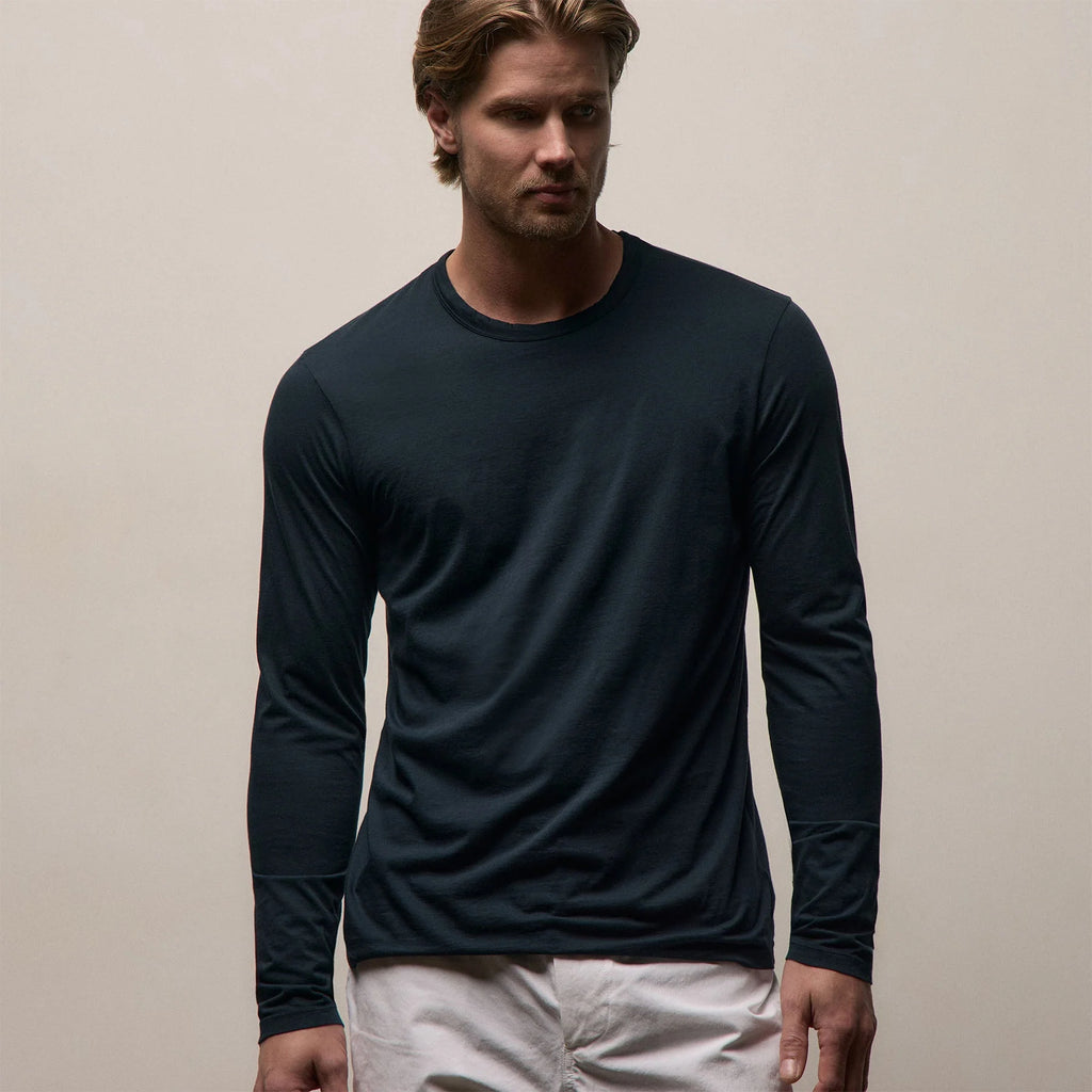 James Perse Luxe Lotus L/S Crew