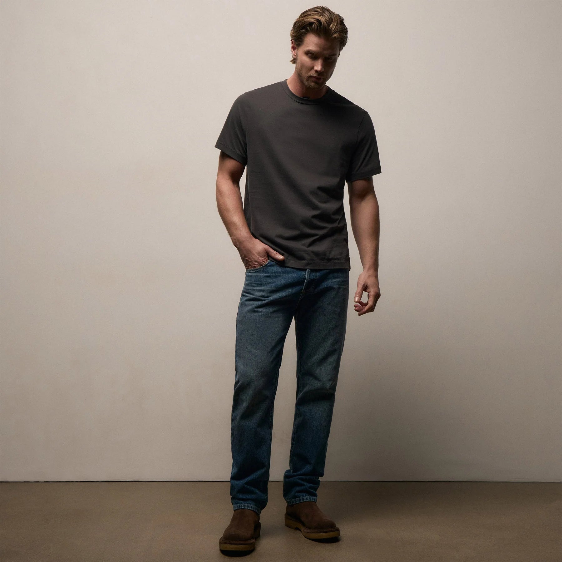 James Perse Heavy Luxe Jersey Crew