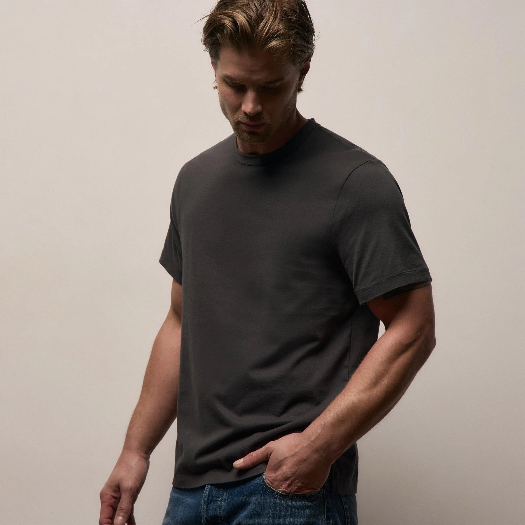 James Perse Heavy Luxe Jersey Crew