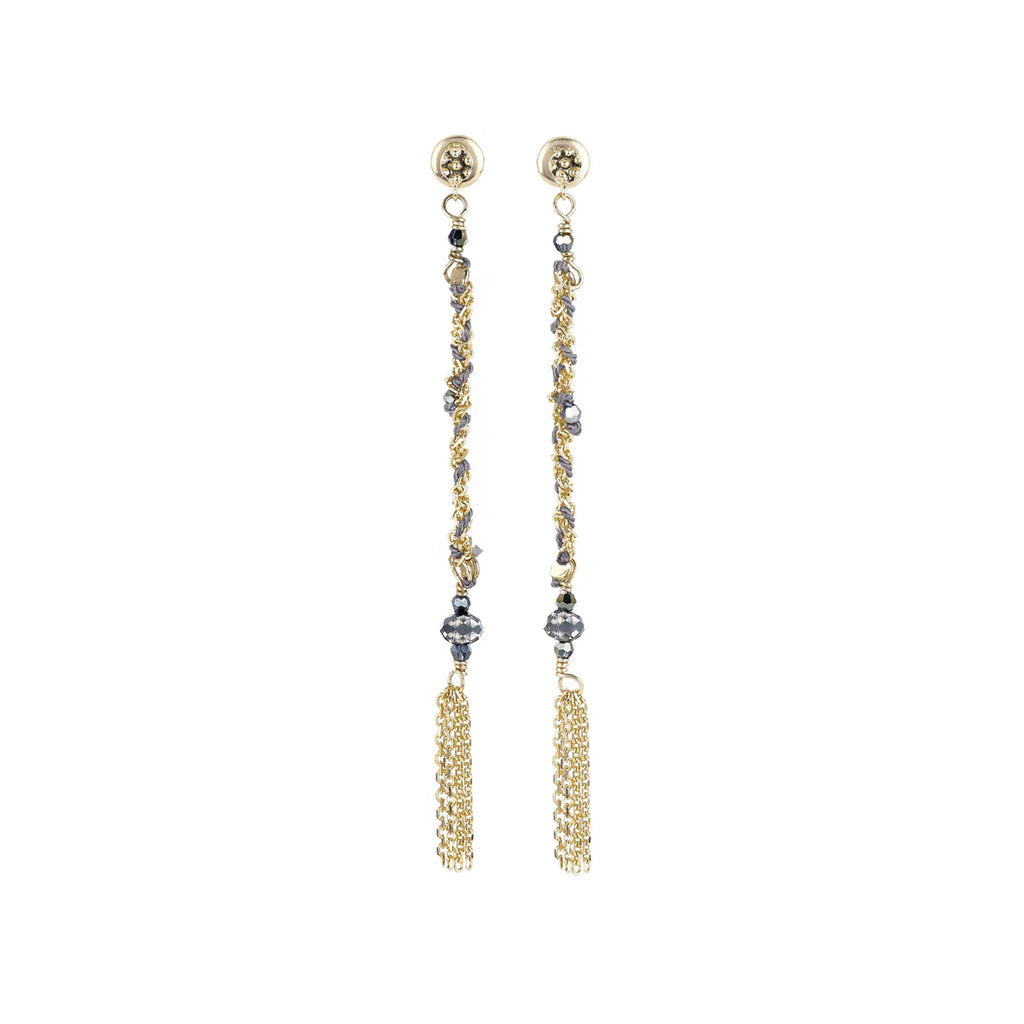 Marie Laure Chamorel Gold/Grey no. 815 Earrings
