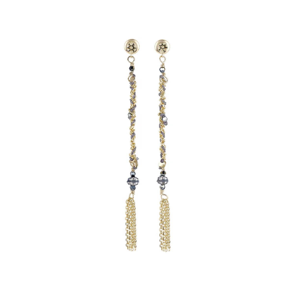 Marie Laure Chamorel Gold/Grey no. 815 Earrings