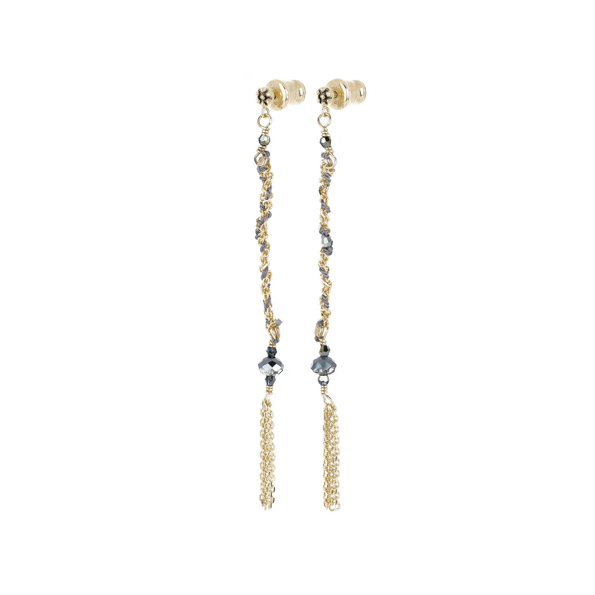 Marie Laure Chamorel Gold/Grey no. 815 Earrings
