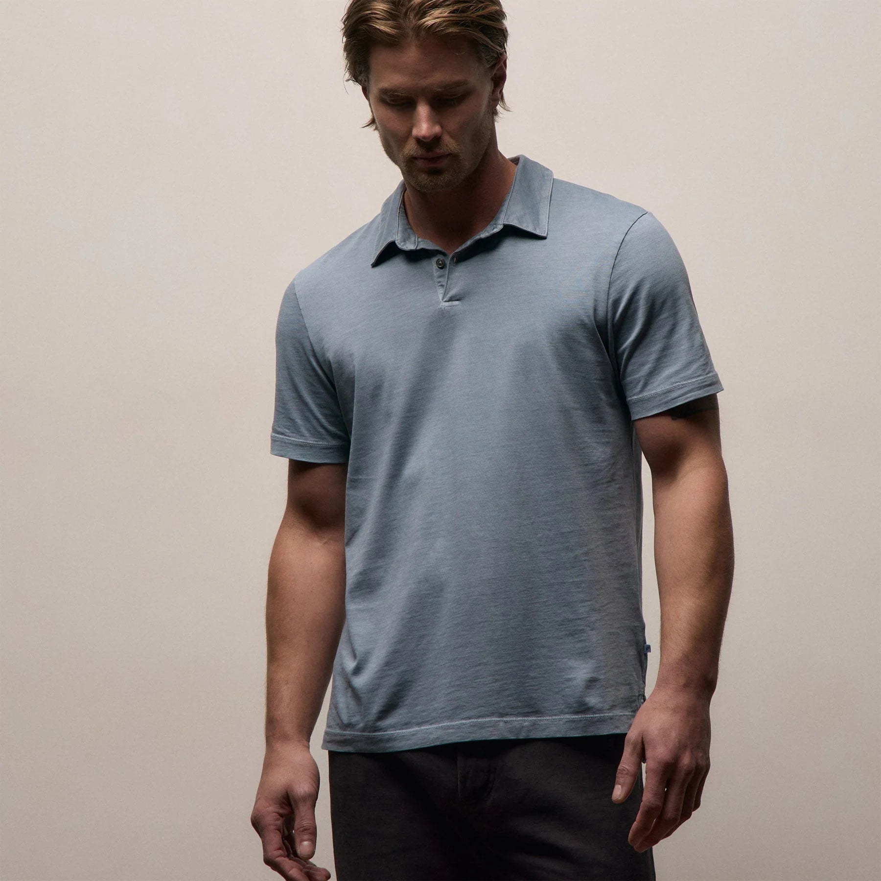 James Perse Sueded Jersey Polo
