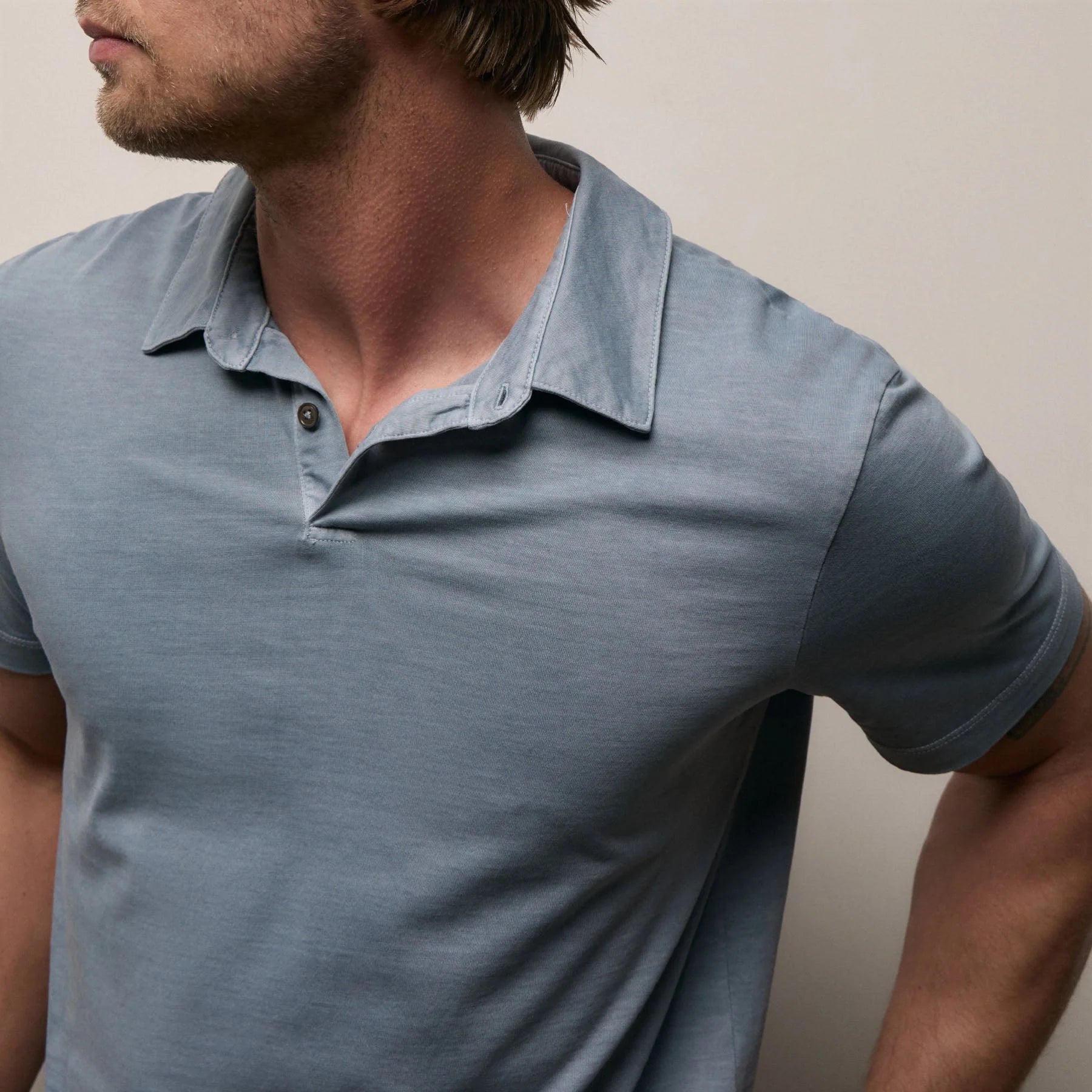 James Perse Sueded Jersey Polo