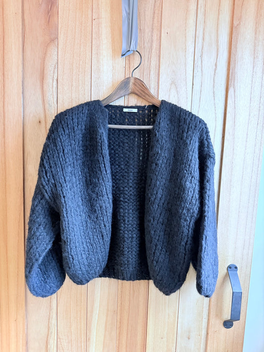 Maiami Fleecy Alpaca Bomber Cardigan