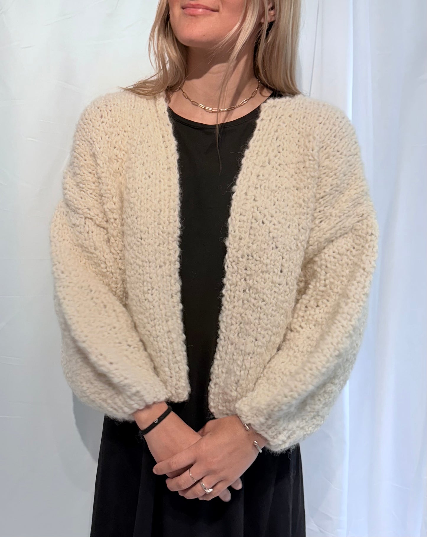 Maiami Alpaca Boucle Bomber Cardigan