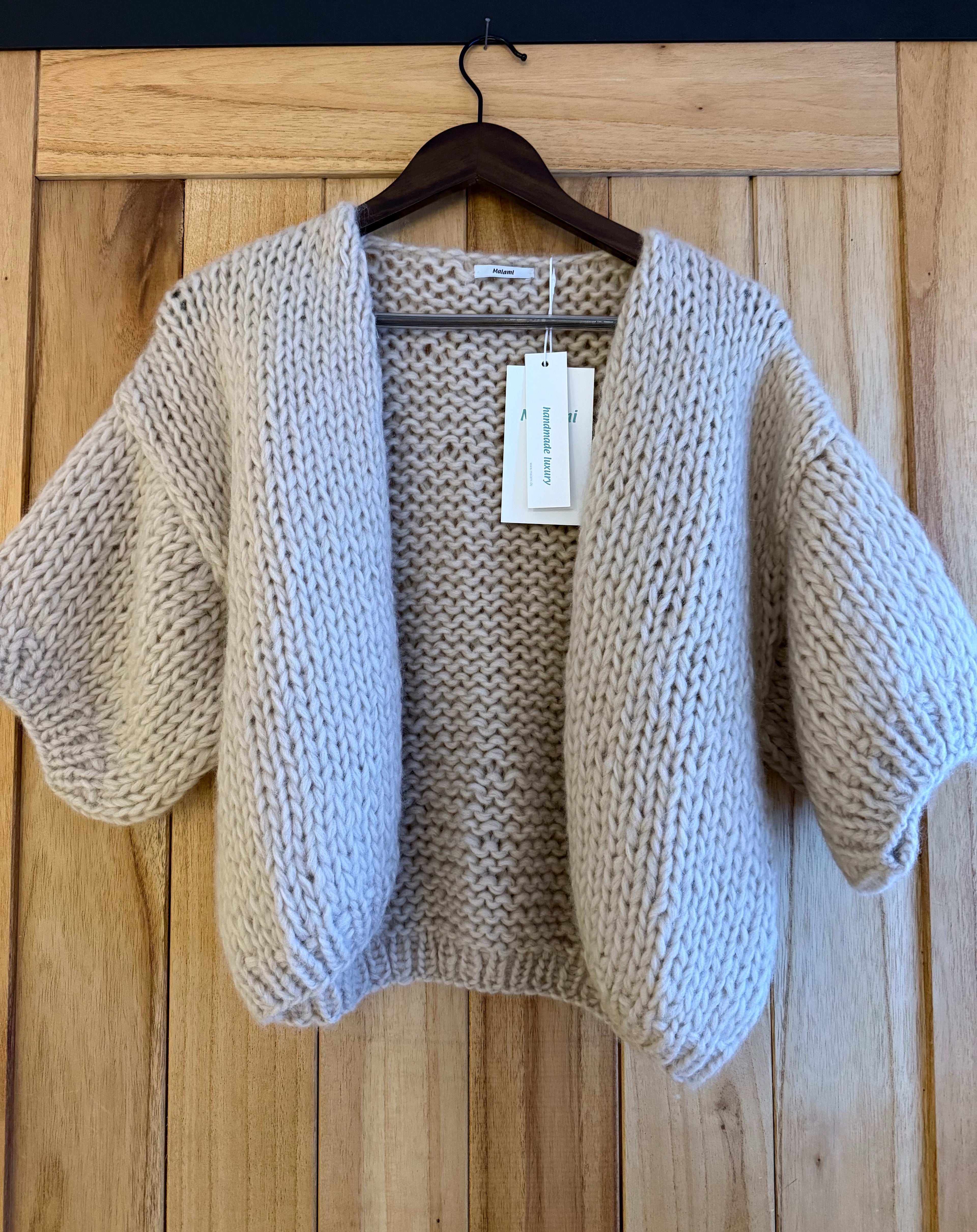 Maiami Short Sleeve Alpaca Bomber Cardigan