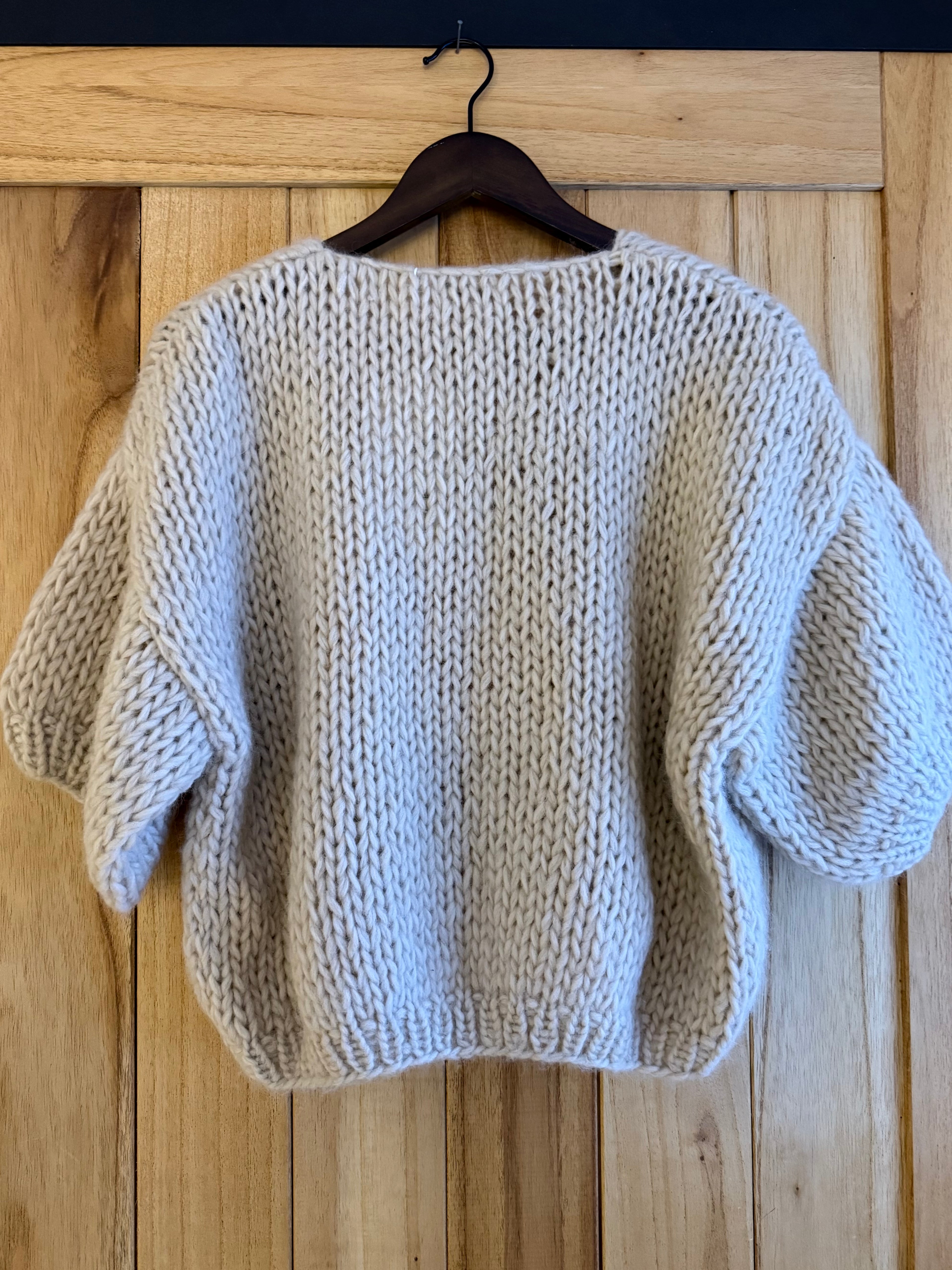 Maiami Short Sleeve Alpaca Bomber Cardigan