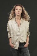 Monday12 Gold Linen Zoe Shirt