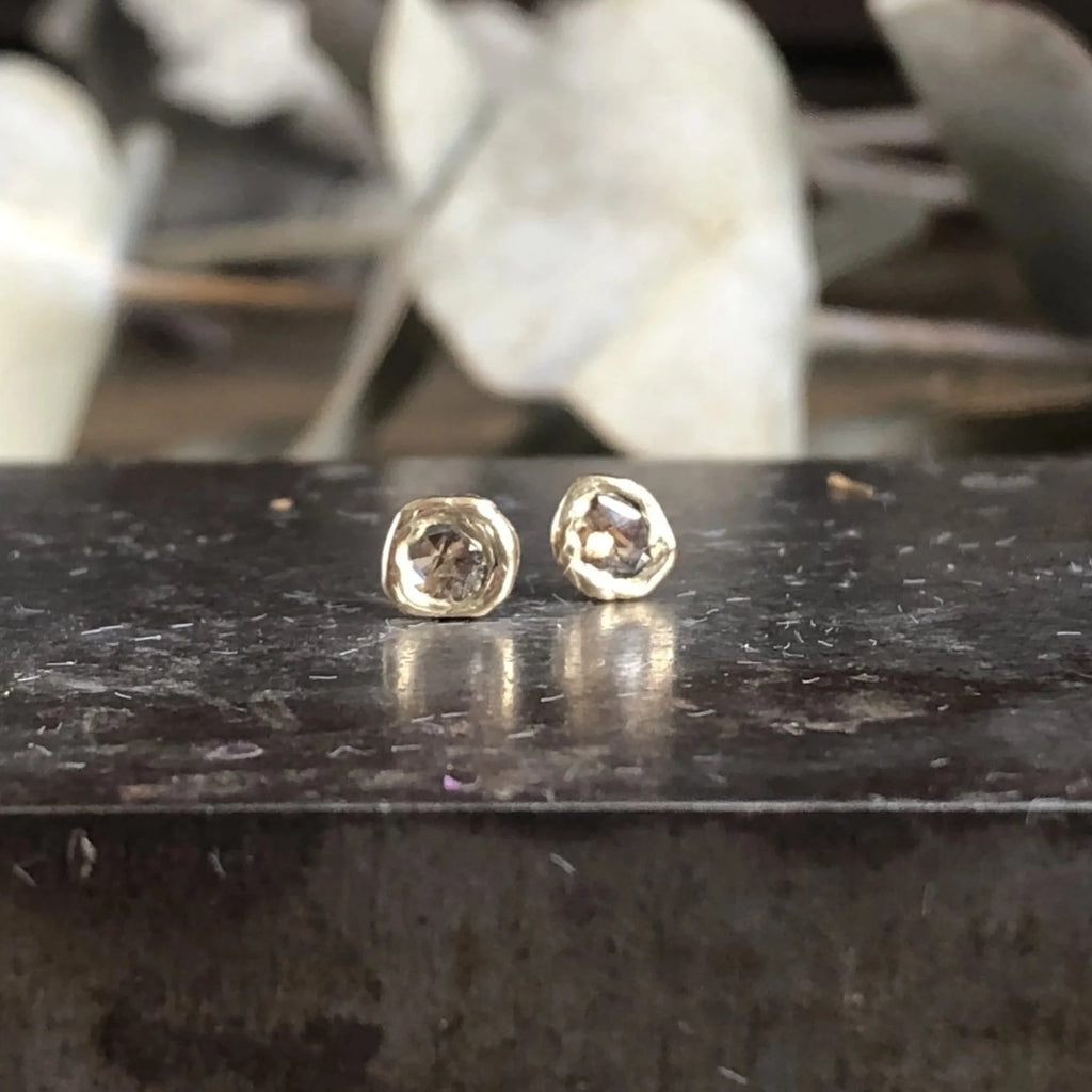 Emilie Shapiro Rose Cut Diamond Mirage Studs