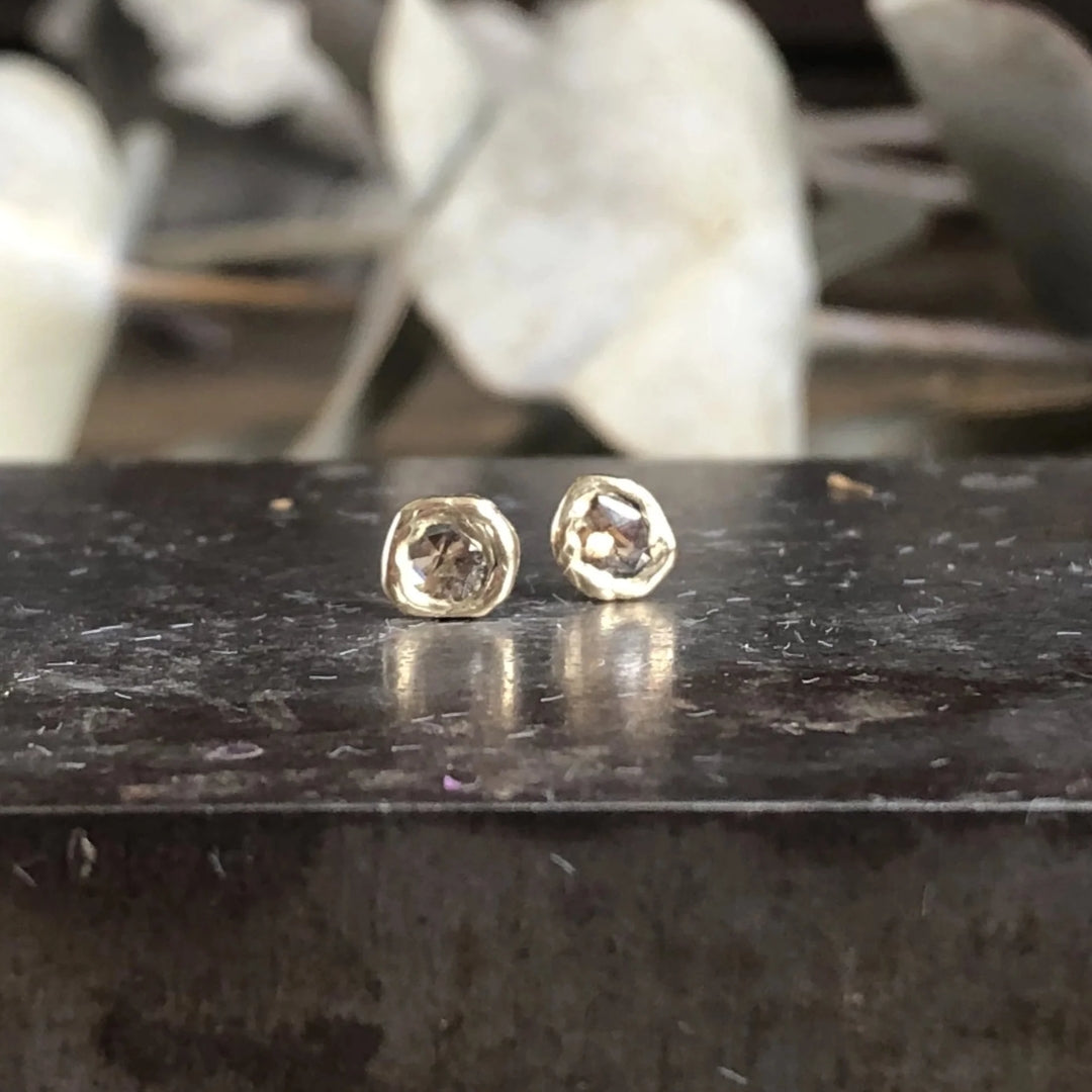 Emilie Shapiro Rose Cut Diamond Mirage Studs