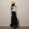 James Perse Black Linen Skirt