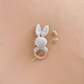 The Blueberry Hill Grey Cotton Bunny Rattle