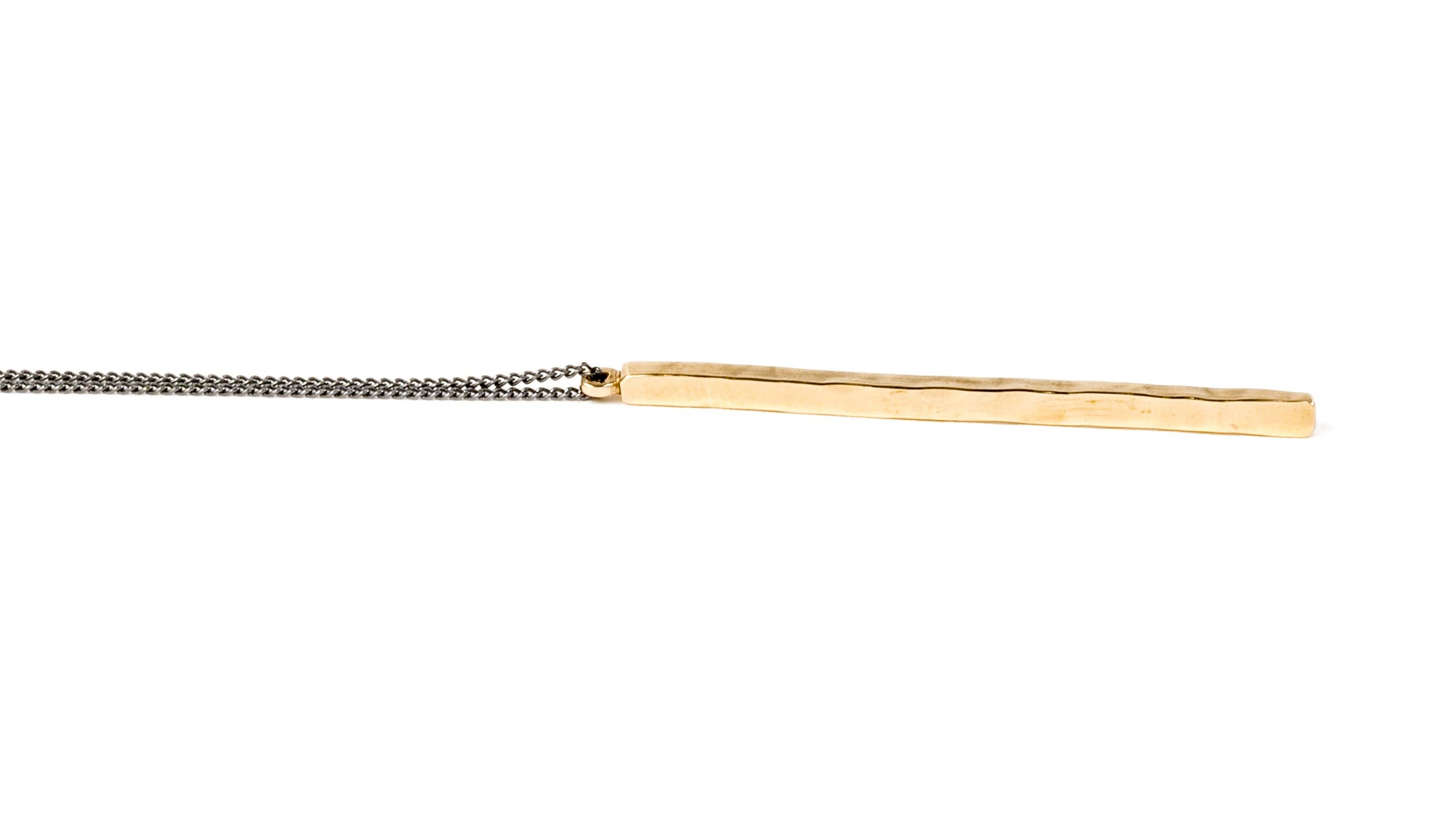 Mana Made Hammered Bar Necklace