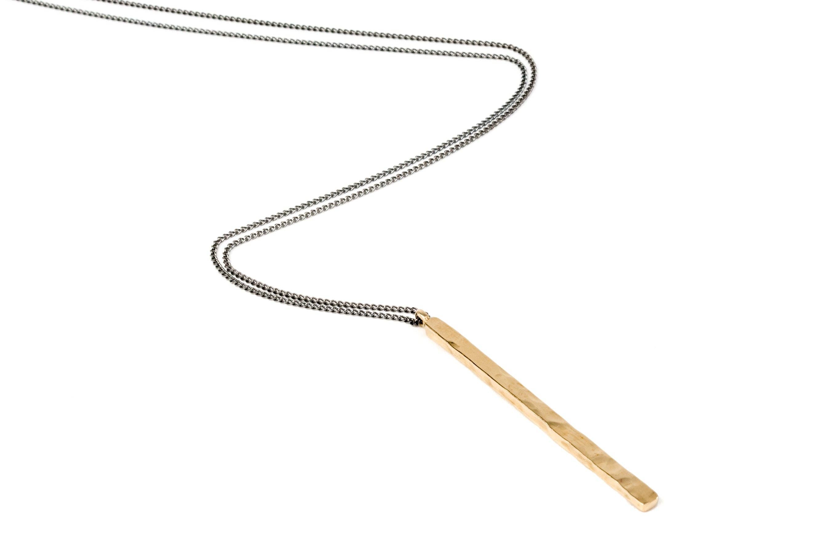 Mana Made Hammered Bar Necklace