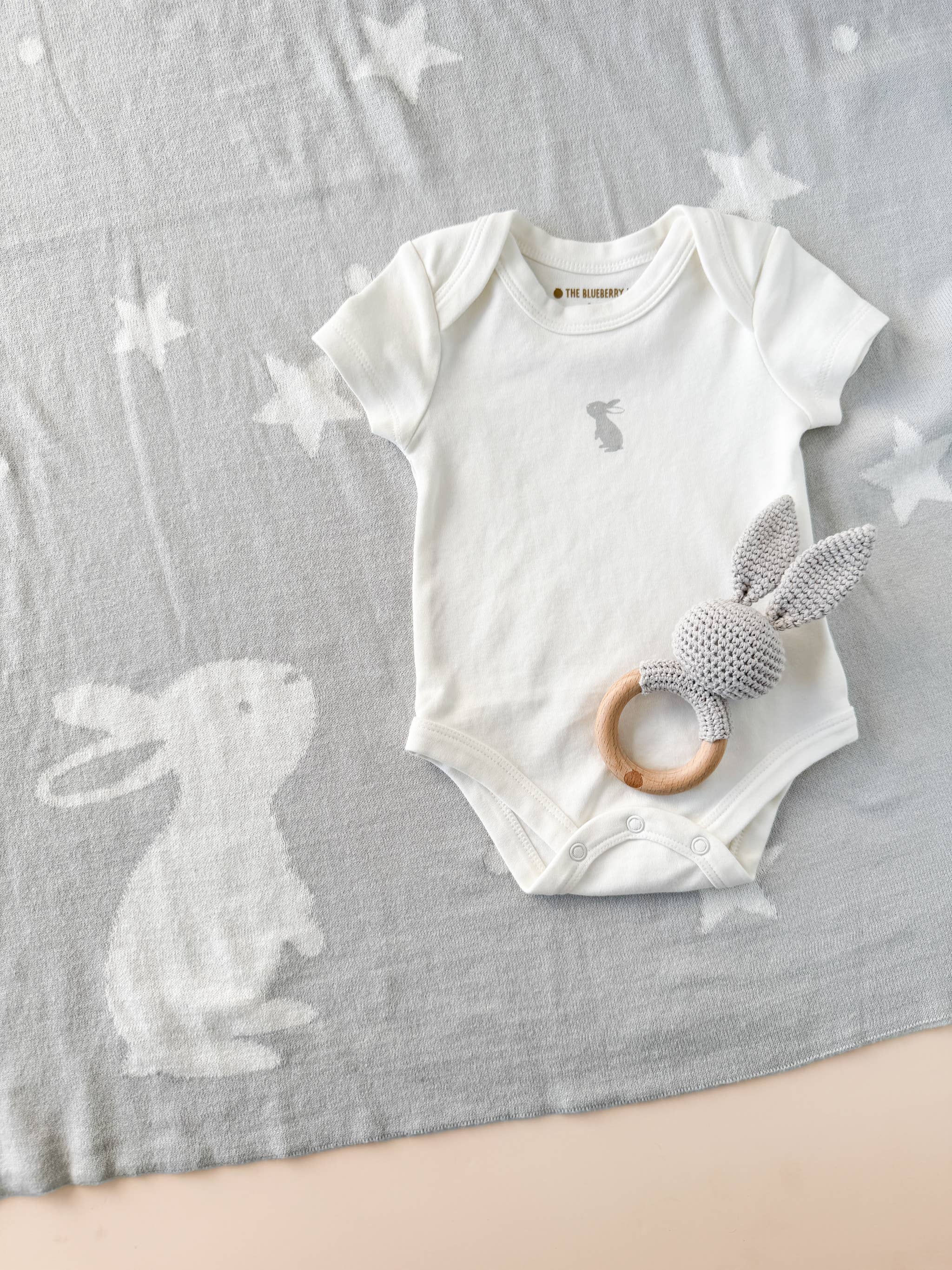 The Blueberry Hill Organic Cotton Bunny Blanket