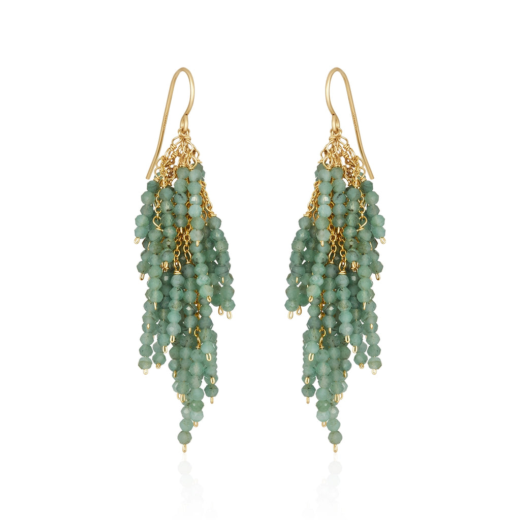 Mabel Chong Emerald Firecracker Earrings