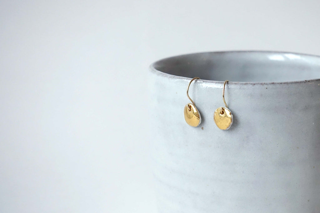 Reiko Yamamoto Gold Disc Earrings