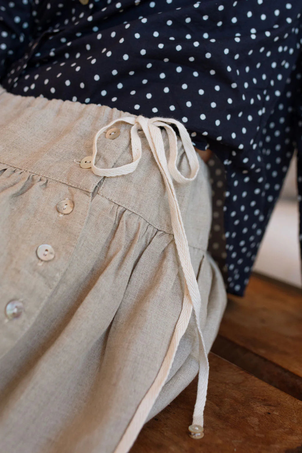 Covet Linen Flax Skirt