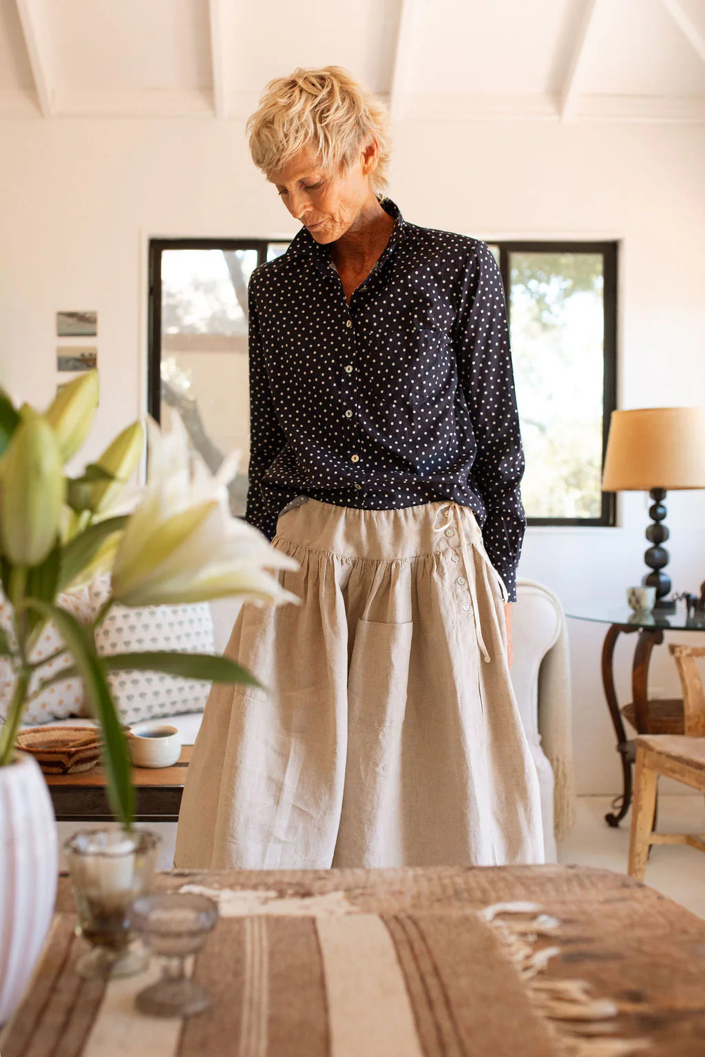 Covet Linen Flax Skirt
