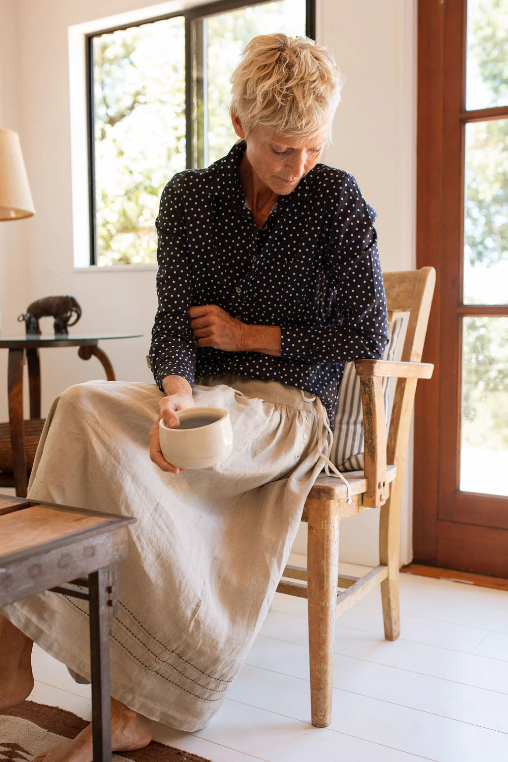 Covet Linen Flax Skirt