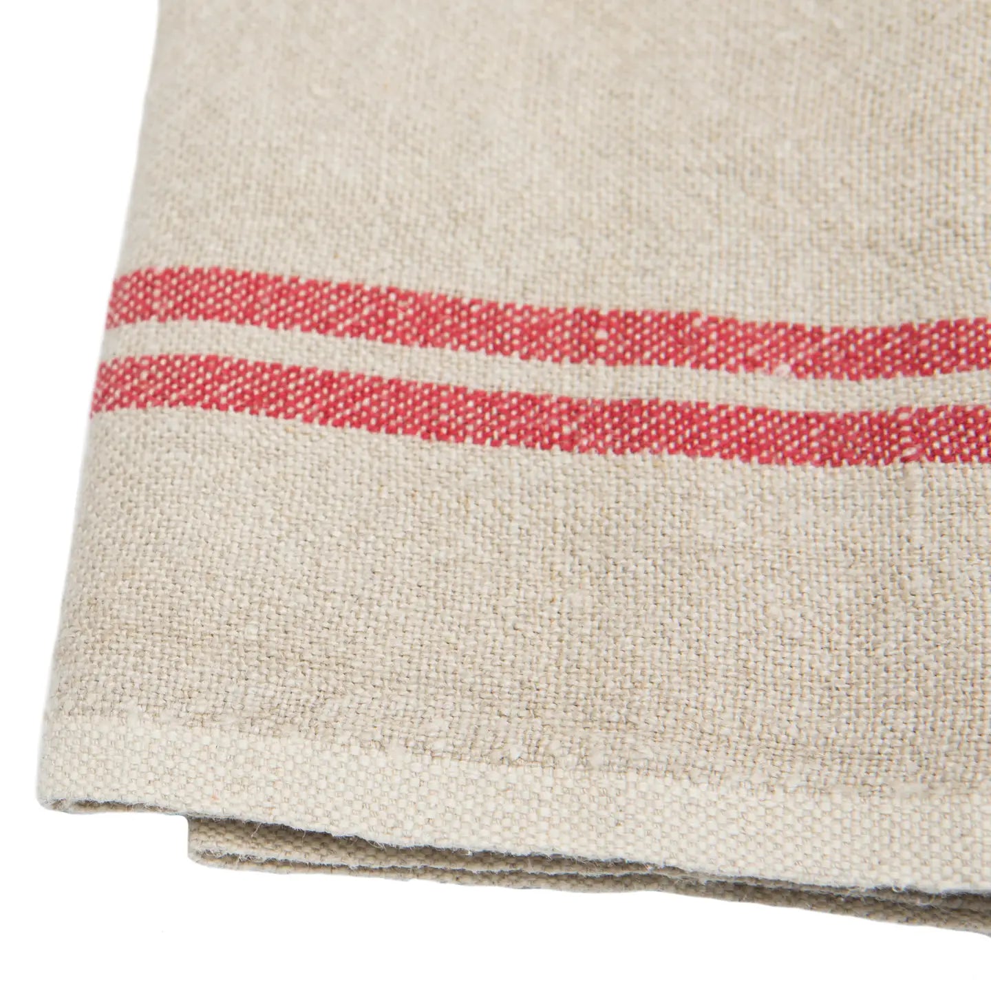 Caravan Vintage Red Stripe Linen Napkins - Set of 4