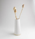 Tagliaferro White Linen Taper Vase