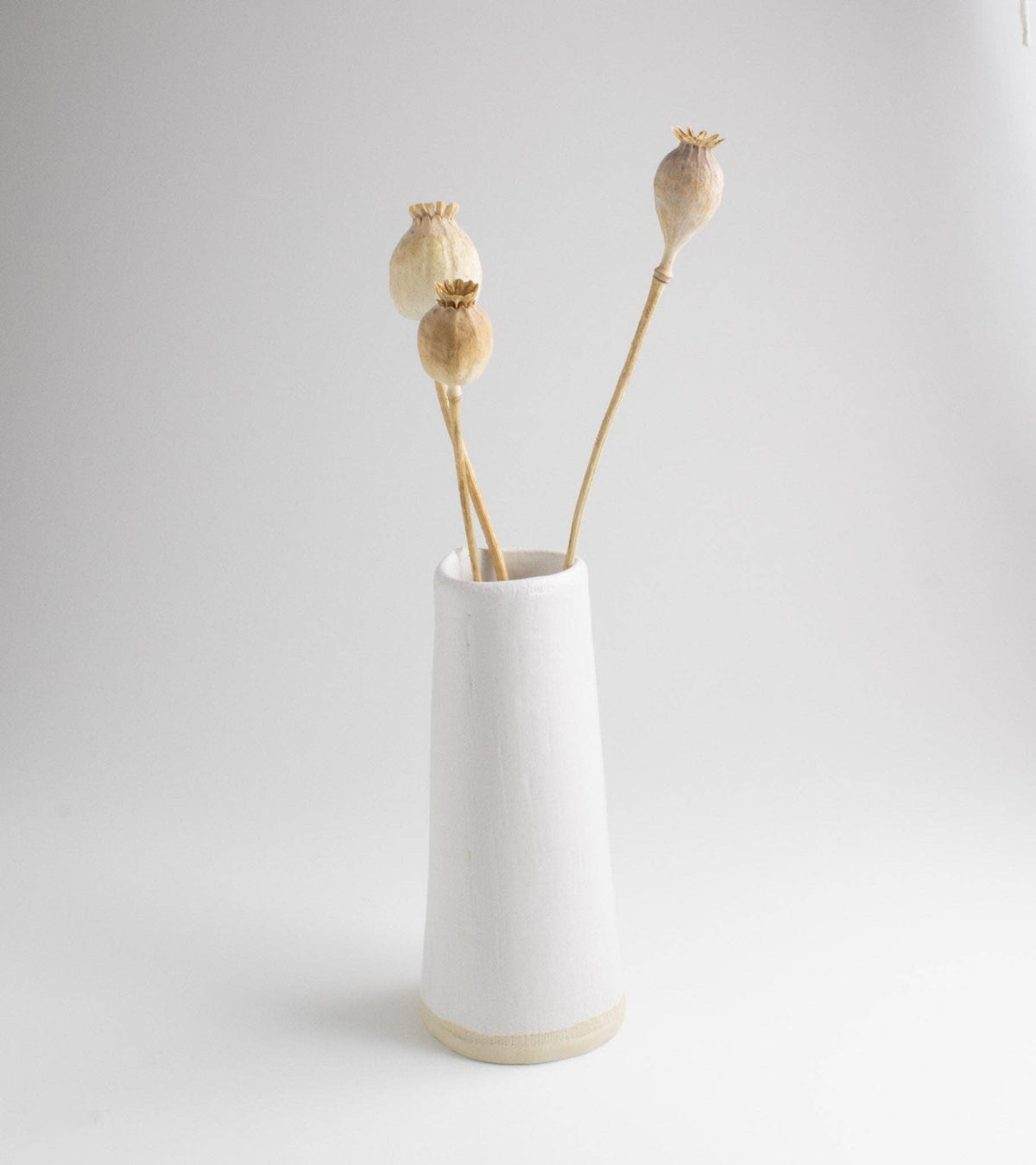 Tagliaferro White Linen Taper Vase