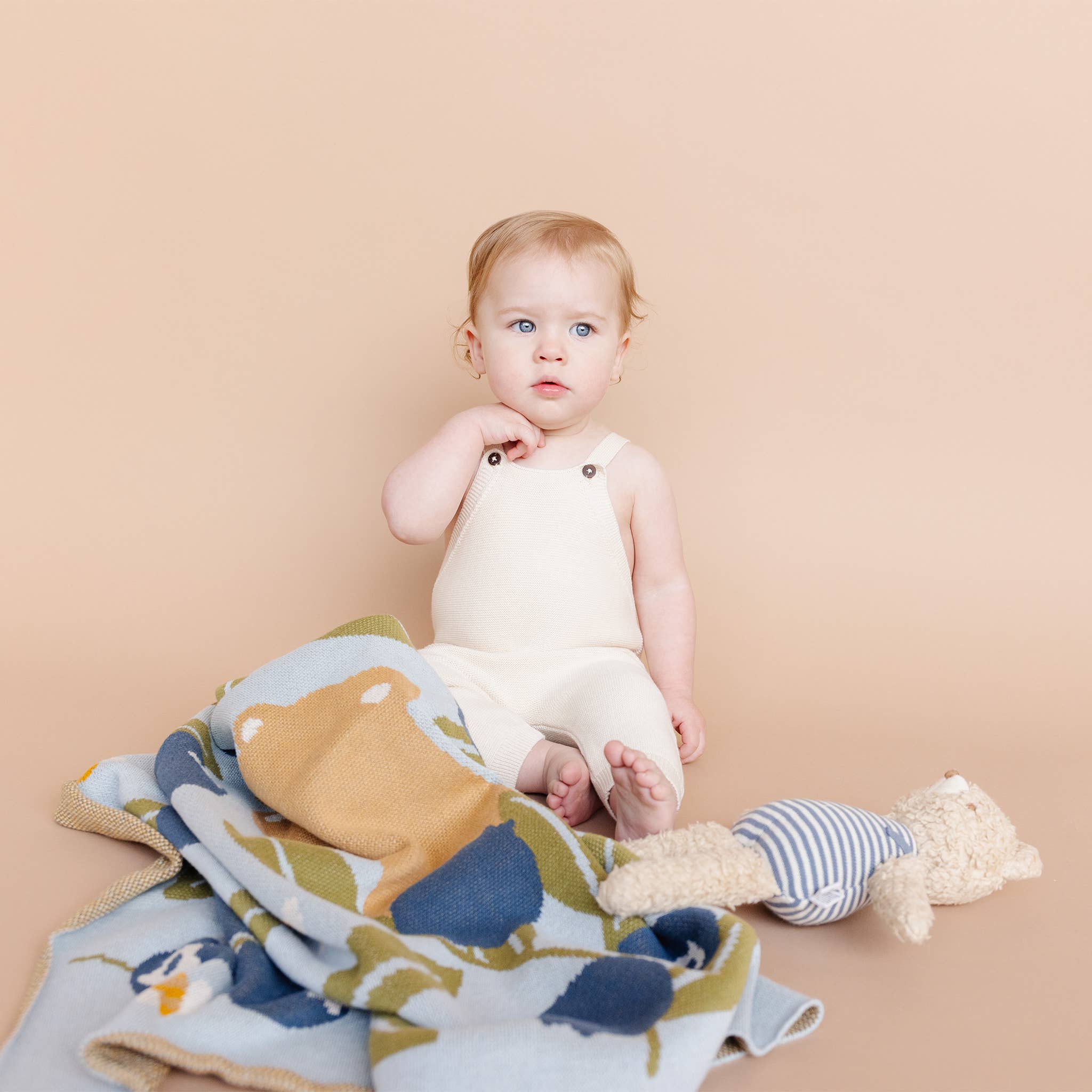 The Blueberry Hill Organic Cotton Bear Blanket