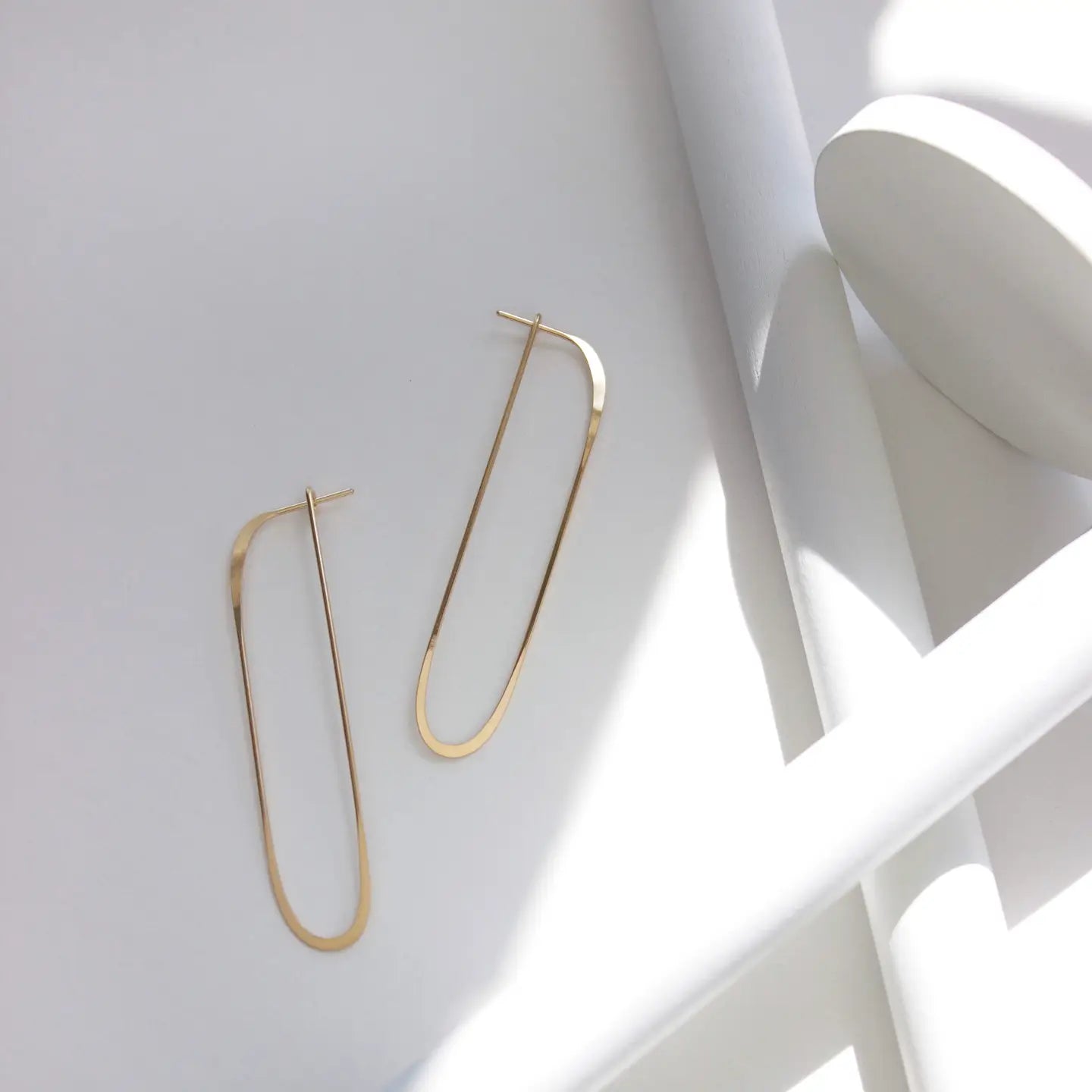 L. Greenwalt Long Oval Earrings