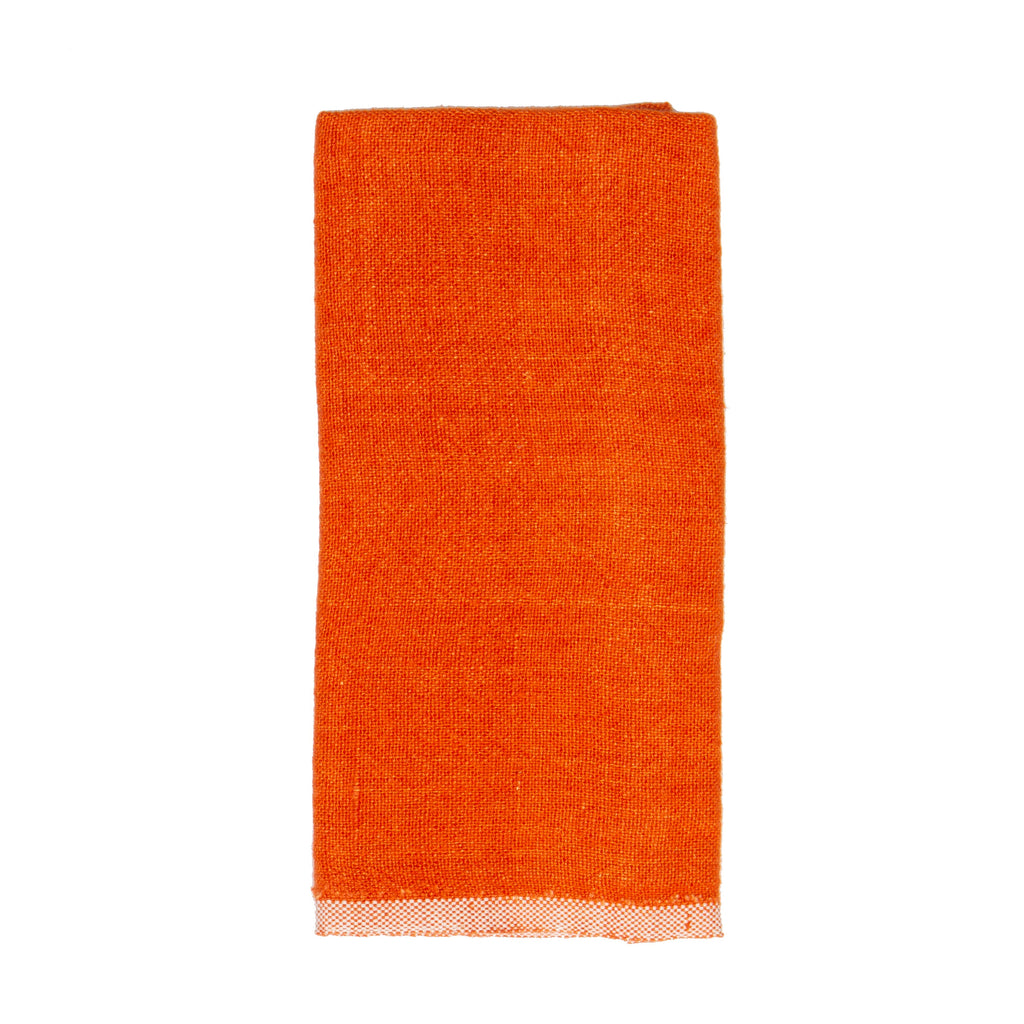 Caravan Chunky Linen Orange Towels 20x30 - Set of 2