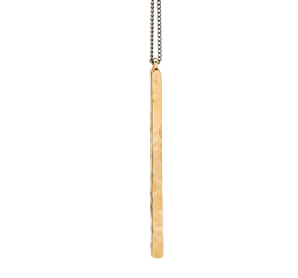 Mana Made Hammered Bar Necklace