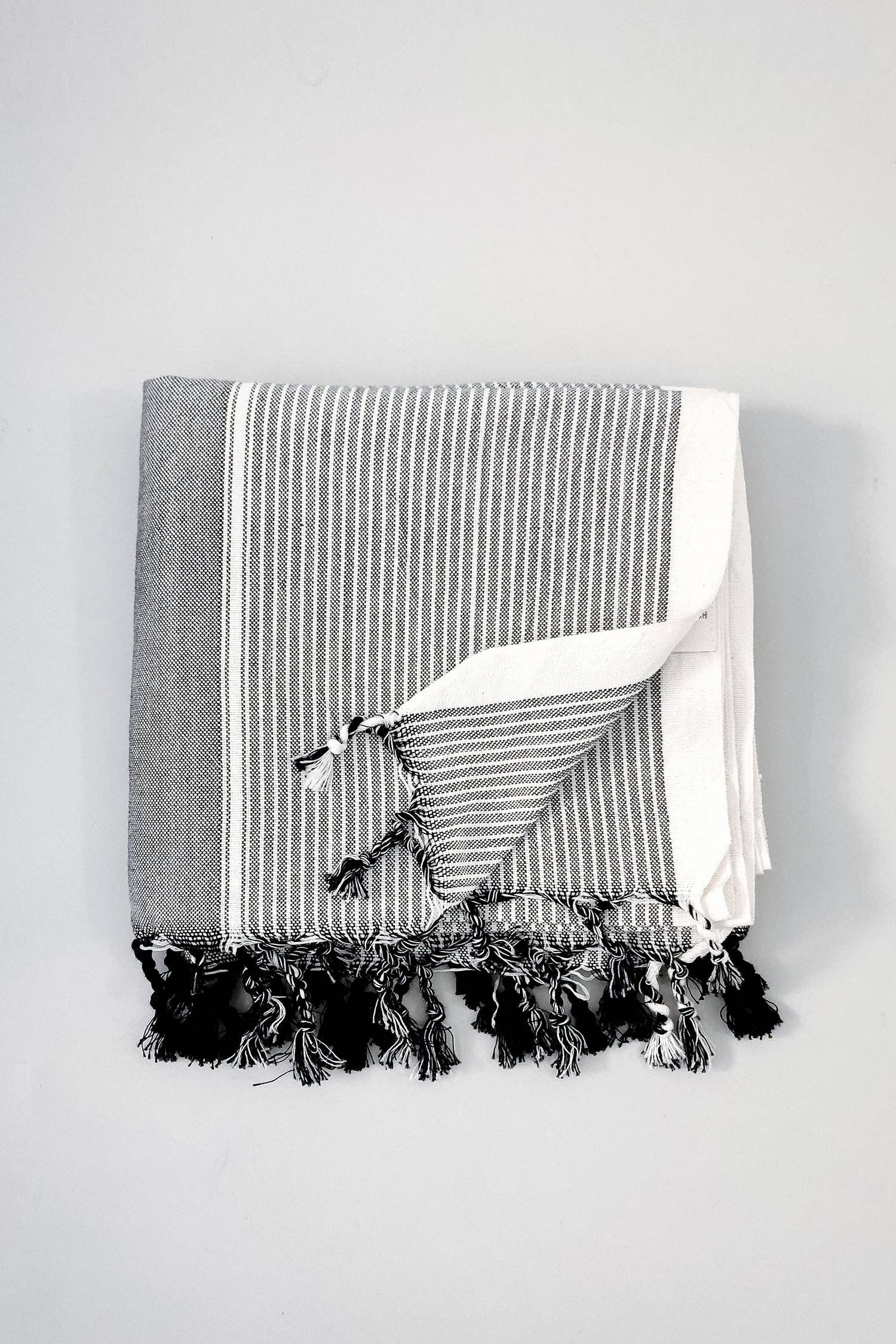 Home & Loft Grey Stripe Tribeca Towel