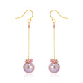 Chuang Yi Baroque Pearl w/ Pink Sapphire Drop Earring