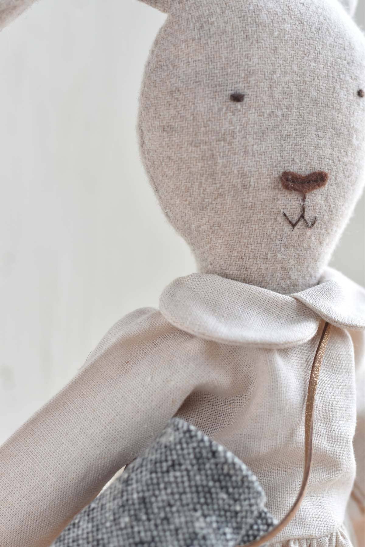 Woolgrass Ruthie the Rabbit- Linen Gather Dress