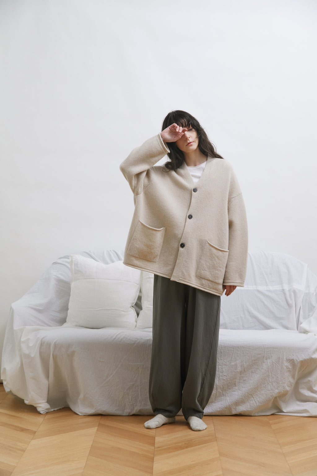 Pas de Calais Lambs Wool Cardigan
