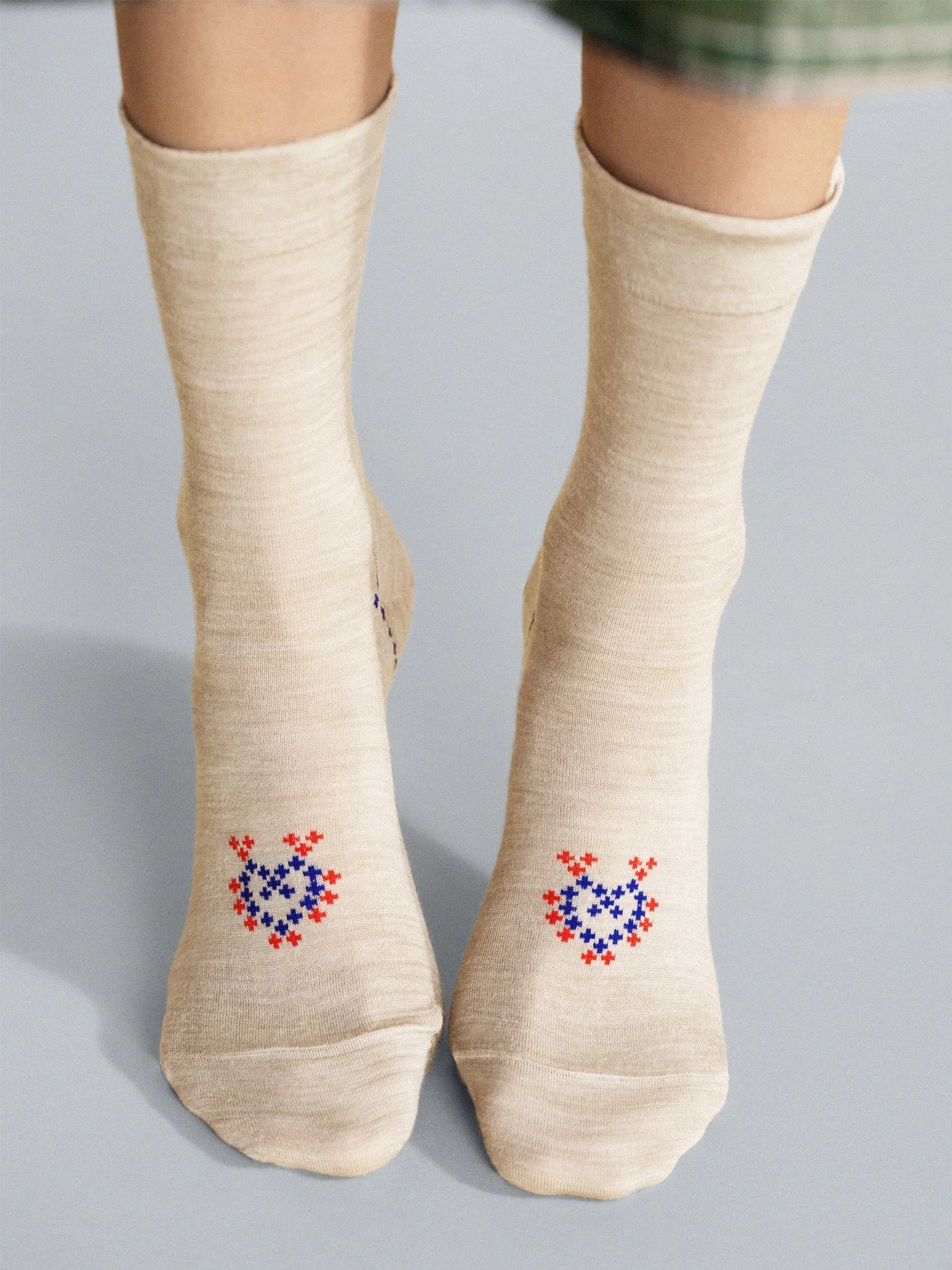 Hansel from Basel Heart Cross-stitch Socks