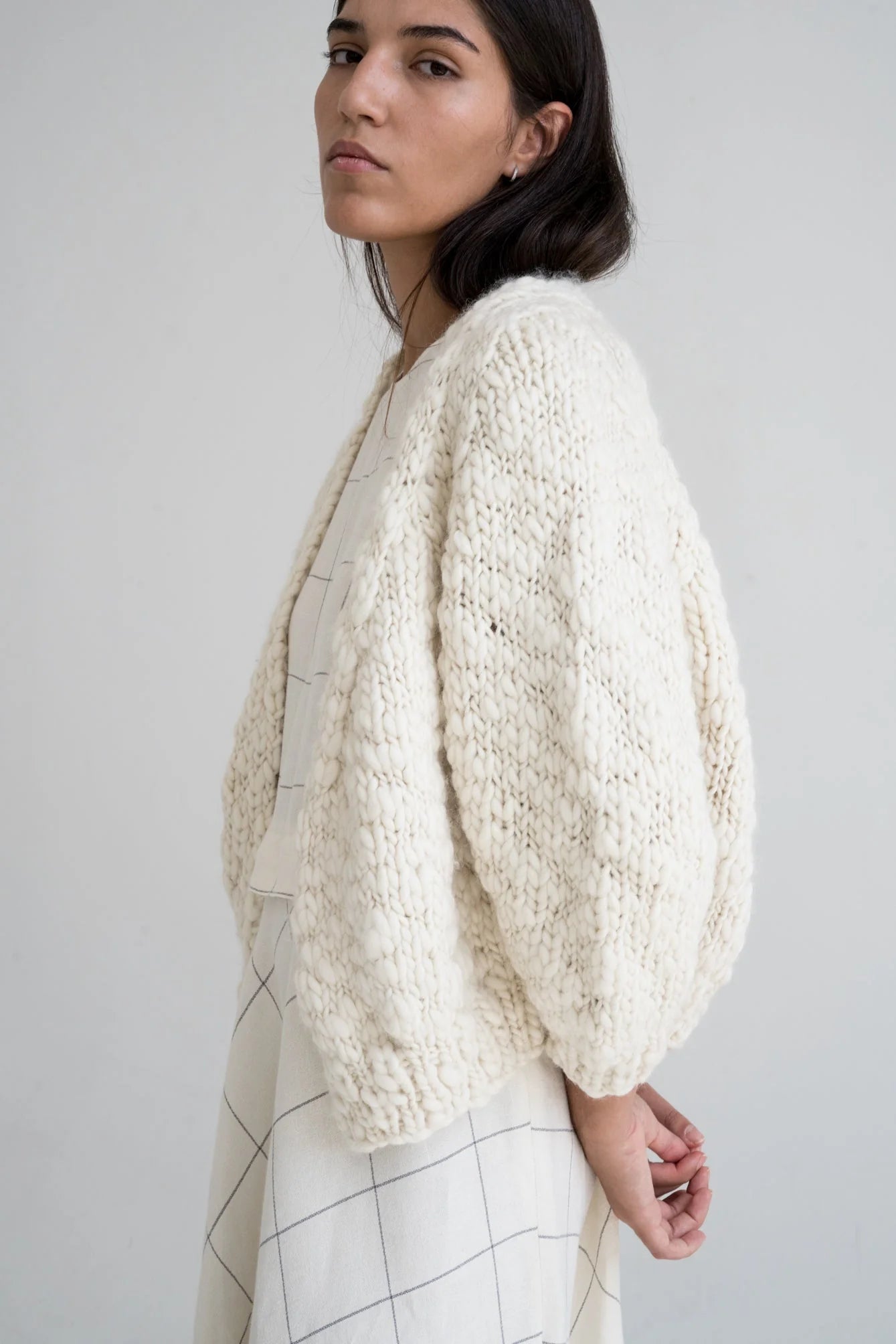 ound Jacaranda Wool Cardigan