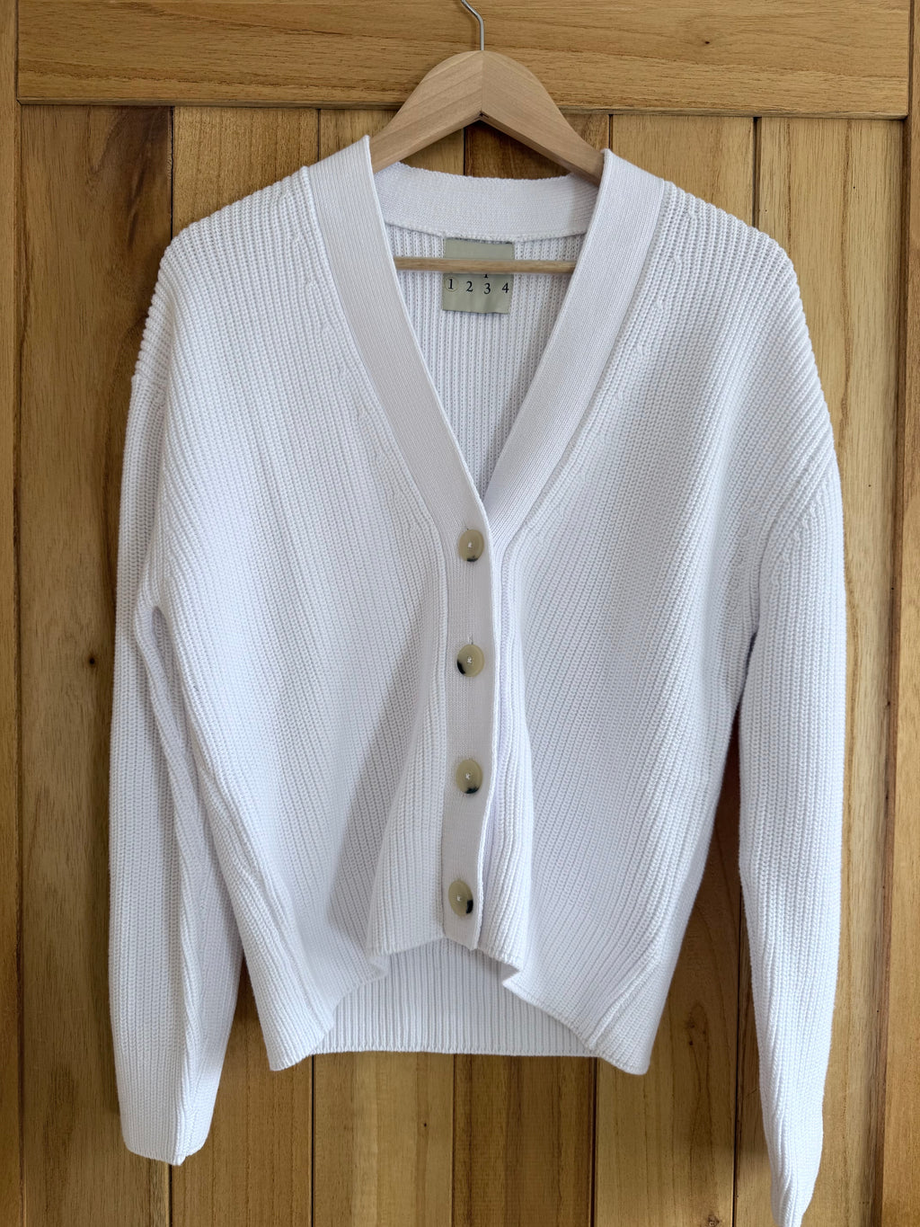 Jumper 1234 Cotton Fisherman Rib Cardigan