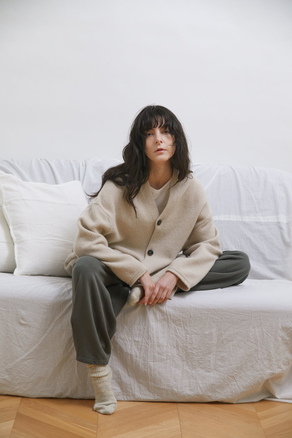 Pas de Calais Lambs Wool Cardigan