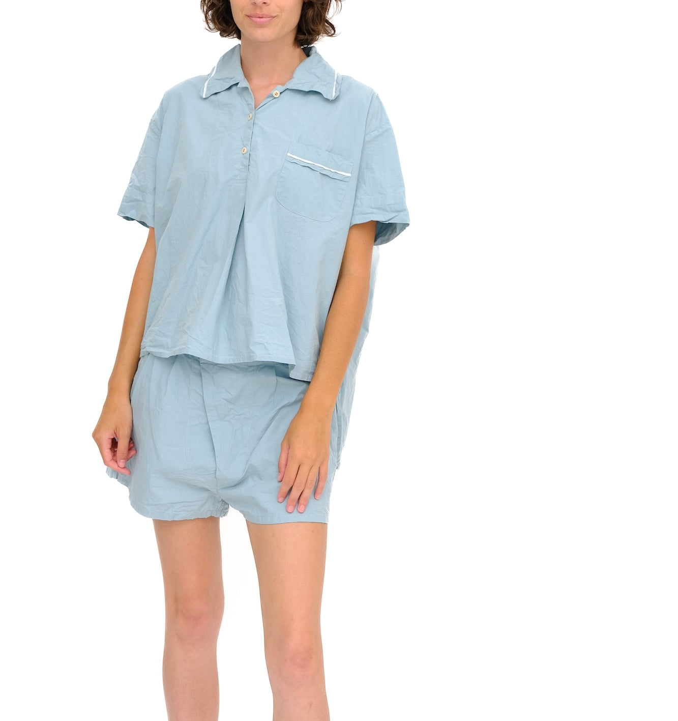 Domi Short Sleeve PJ Shirt Sterling